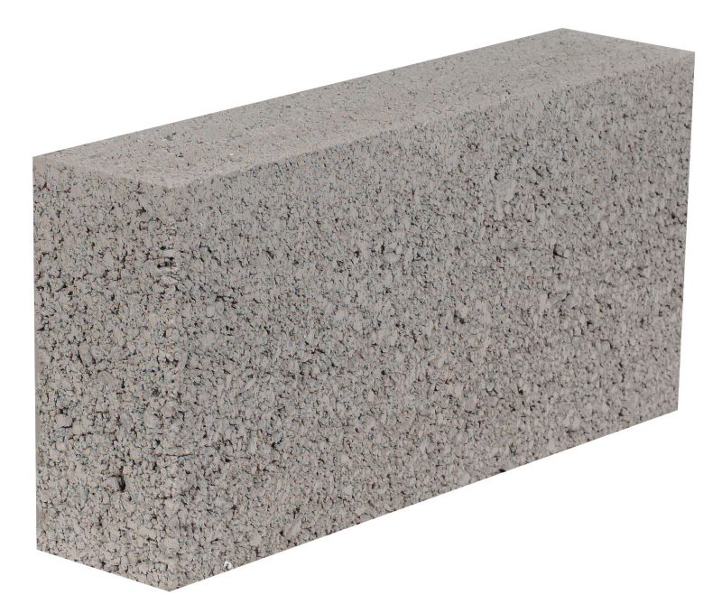 dense concrete block white background