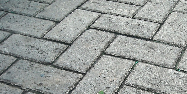 Block paving patio